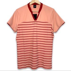 Oakley Striped V-Neck T-shirt NWT